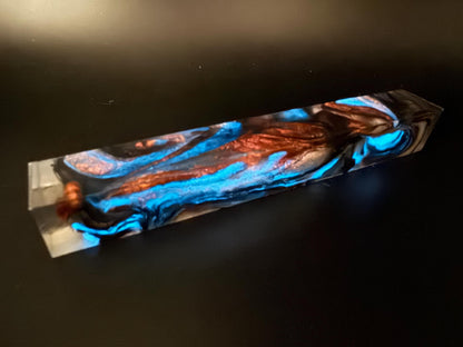 TRANSPARENT Glow in the Dark Pen Turning Blank, Alumilite Resin, Berries and Cream Glow