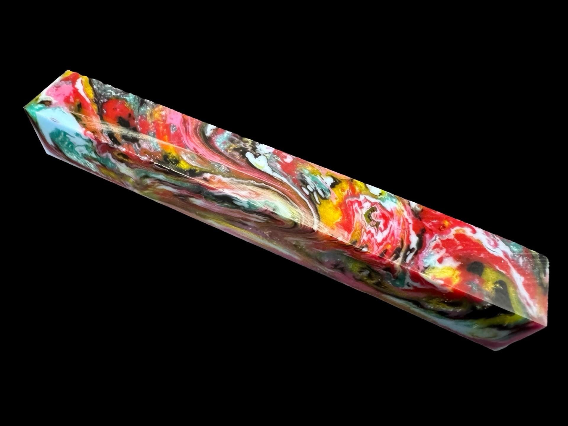 Pen Turning Blank, Alumilite Resin, Nightmare Sally