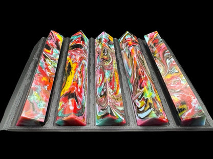 Pen Turning Blank, Alumilite Resin, Nightmare Sally