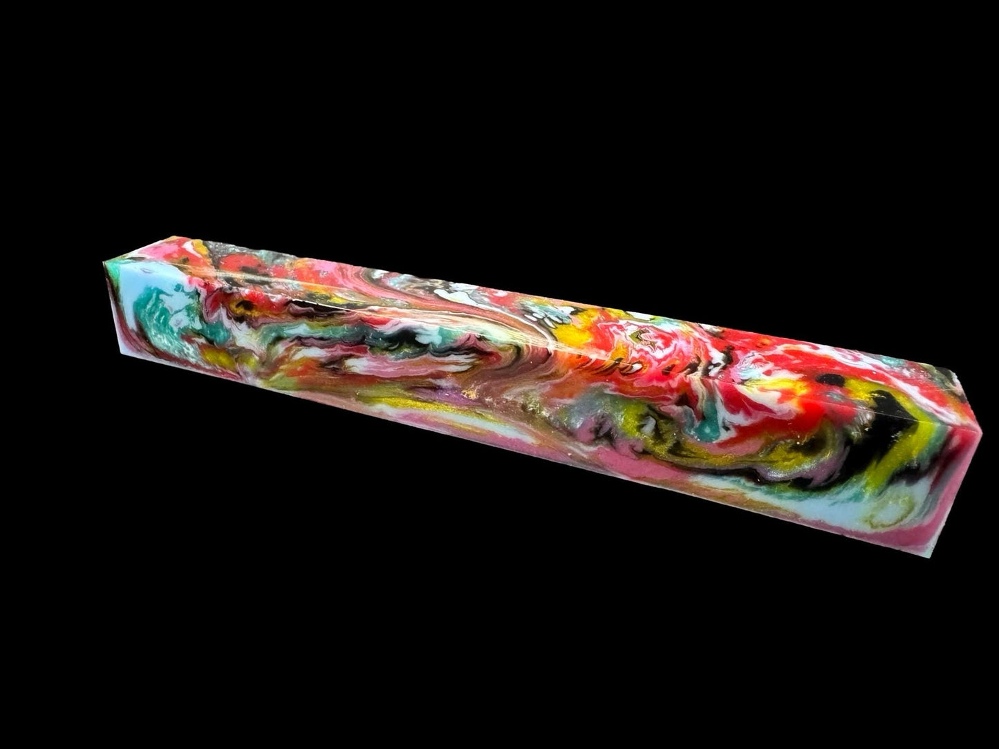 Pen Turning Blank, Alumilite Resin, Nightmare Sally